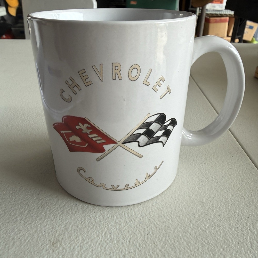 Chevrolet Corvette coffee cup mug by Open Road NOS G-2